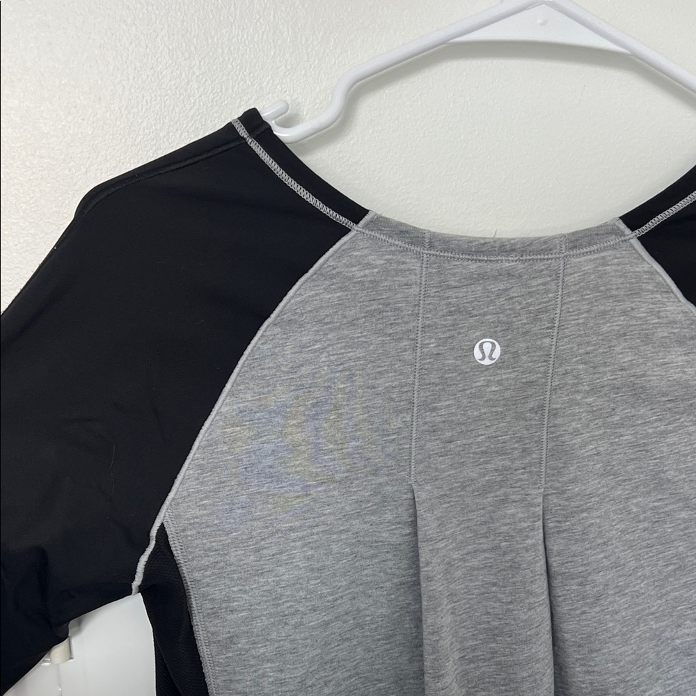 Lululemon Athletica Black and 3/4 Zip-Up Top